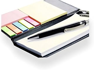 COI Note Pad/Memo Book with Sticky Notes & Clip Holder with Pen for Gifting