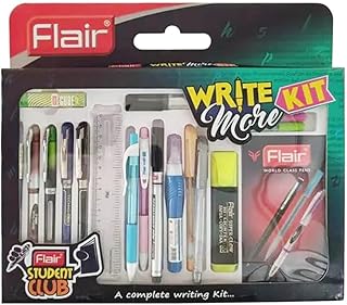 Flair Creative Series Write More Smart Kit | Writing Kit | 18 Multicolor Items Available | Ideal for Writing, Coloring, Shading | Use for Home, School & Office
